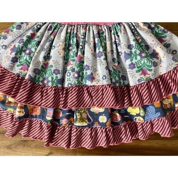 Matilda Jane Make Believe Put On A Cookie Show Pink Blue Floral Polka Dot Dress - Picture 4 of 7